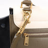 CELINE Trapeze Leather x Suede 2Way Handbag in Beige x Black, Khaki Secondhand