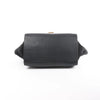 CELINE Trapeze Croc Embossed Leather x Suede 2Way Handbag in Black Secondhand