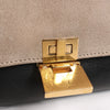 CELINE Trapeze Leather x Suede 2Way Handbag in Black, Navy and Taupe Secondhand