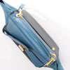 CELINE Trapeze Leather x Suede 2Way Handbag in Blue x Black Secondhand