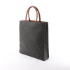Celine Triomphe Vertical Cabas Large PVC x Leather Handbag in Black x Brown Secondhand