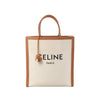 Celine Vertical Cabas Large Canvas x Leather Handbag in Beige Secondhand