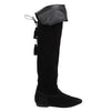 Celine Chat Botté Over-The-Knee Flat Boot in Suede Calfskin in Size 38 RM0220 Secondhand