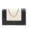 Celine Frame Evening Leather Chain Shoulder Bag in Black × White (Marketplaces) Secondhand