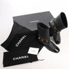 Chanel Coco Mark Camelia 17A Leather Ankle Boots in Black G32929, Size 36 EU Secondhand