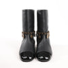 Chanel Coco Mark Camelia 17A Leather Ankle Boots in Black G32929, Size 36 EU Secondhand