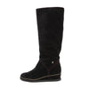 Chanel Coco Mark Chain 15B Suede Long Boots in Black G31295, Size 36 EU Secondhand