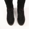 Chanel Coco Mark Chain 15B Suede Long Boots in Black G31295, Size 36 EU Secondhand