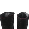 Chanel Coco Mark Chain 15B Suede Long Boots in Black G31295, Size 36 EU Secondhand