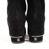 Chanel Coco Mark 16B Suede Long Boots in Black G32122, Size 39 EU Secondhand