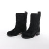 Secondhand Chanel Coco Mark Cowhide Ankle Boots in Black G30120, Size 39C EU