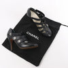 Chanel Coco Mark Lion Clover Buttons Leather Pumps in Black, Size 38 EU Secondhand