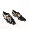 Chanel Coco Mark Patent Leather Loafers in Black x Gold G34275, Size 37 EU Secondhand
