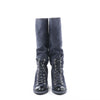 Chanel Suede x Patent Long Boots in Black x Navy G27002, Size 37 EU Secondhand