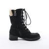 Secondhand Chanel Sports Suede Leather Shearling Boots in Black G26245, Size 35.5 EU