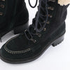 Secondhand Chanel Sports Suede Leather Shearling Boots in Black G26245, Size 35.5 EU