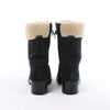 Secondhand Chanel Sports Suede Leather Shearling Boots in Black G26245, Size 35.5 EU