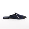Chanel Star Rhinestone Suede x Fabric Mule in Navy x Black G35835, Size 41 EU Secondhand