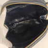 Secondhand Chanel vintage handbag in blue matelassé leather - '10s