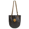 Secondhand Chanel vintage shoulder bag in black quilted leather - '10s