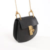 Chloe Drew Leather Chain Crossbody Bag in Black Secondhand