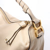 Secondhand Chloe Marcie Leather Hobo Handbag in Beige