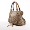 Chloe Marcie Medium Leather Leopard Pattern Handbag in Brown, Limited Edition Secondhand