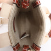 Chloé Woody North South Canvas & Leather 2Way Handbag in Beige x Brown Secondhand