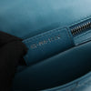 Dior Caro Leather Chain Shoulder Bag in Blue Secondhand