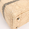 Dior Lady D-Lite Raffia Woven Cannage Embroidered Medium 2Way Handbag in Beige Secondhand