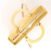 Dior Lady Dior Patent Leather Cannage Large 2Way Handbag in Yellow Secondhand