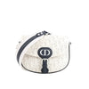Dior Bobby Small Oblique Leather Crossbody Bag in White x Navy Blue Secondhand