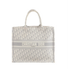 Secondhand Dior Book Tote Large Oblique Canvas Handbag Handbag in Gray