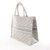 Secondhand Dior Book Tote Large Oblique Canvas Handbag Handbag in Gray