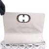 Dior Caro Leather Chain Shoulder Bag in Metallic Silver Secondhand