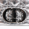 Dior Caro Leather Chain Shoulder Bag in Metallic Silver Secondhand