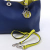 Dior Diorissimo Leather Large 2Way Handbag in Navy Blue x Yellow Secondhand