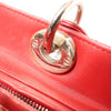 Dior Lady Dior Leather Cannage Large 2Way Handbag in Red Secondhand