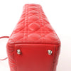 Dior Lady Dior Leather Cannage Large 2Way Handbag in Red Secondhand