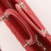 Dior Lady Dior Leather Cannage Large 2Way Handbag in Red Secondhand