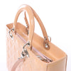 Dior Lady Dior Large Cannage Patnet Leather 2Way Handbag in Beige Secondhand