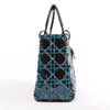 Dior Lady Dior Sequins Medium Handbag in Navy Blue Secondhand