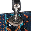 Dior Lady Dior Sequins Medium Handbag in Navy Blue Secondhand