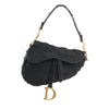 Dior Saddle Classic Bag Canvas Shoulder Bag in Black Secondhand