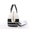 Dior Large Dior Vibe Zip Bowling Bag in Black x White Secondhand