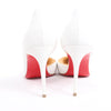 Christian Louboutin Iriza 85 Leather Heels in Bianco, Size 41 EU Secondhand