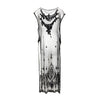 Secondhand Collection Privée Sheer Bead Embellished Long Top - '90s