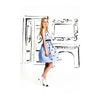 Secondhand Moschino Cheap and Chic Embroidered Midi Dress - '10s
