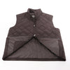 Secondhand Corneliani Quilted Zip Gilet in Brown, Size 50 IT