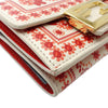 Fendi Leather Coral Bandana Baguette Micro Trifold Wallet Secondhand